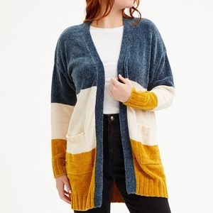 SEVEN Chenille Cardigan Sweater Rhubarb 